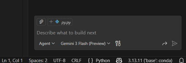 VS Code 상태 표시줄 인터프리터 확인